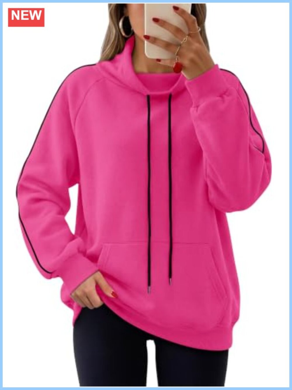Womens Mock Neck Sweatshirt Long Sleeve Pullover Top with Pockets